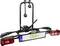 Porte-vélos 'CROW+' d'EUFAB pour voitures particulières, monté sur attelage de remorque, avec feux arrière. Adapté pour le transport de vélos.
