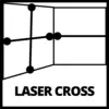 Un diagramme illustre le concept de la technologie 'Laser Cross' avec des lignes et des points qui s'entrecroisent sur une grille carrée.