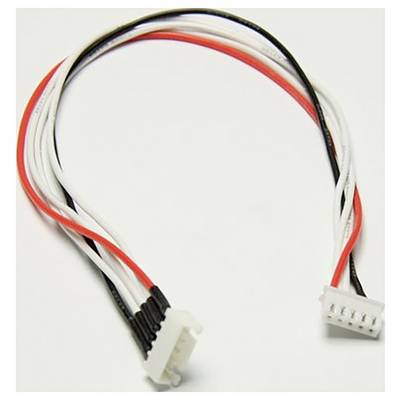 Un faisceau de câbles composé de plusieurs fils de couleurs différentes et de connecteurs blancs à chaque extrémité, adapté pour les connexions électroniques.