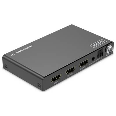 Digitus DS-55339 1+2 ports Répartiteur HDMI boîtier métallique, affichage LED, avec LEDs de statut, pour une utilisation-3