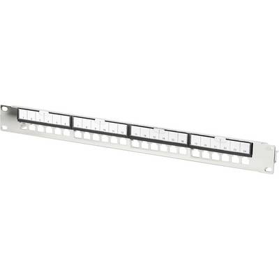Digitus DN-91411-G 24 ports Panneau de brassage 483 mm (19") 1 UH acier, galvanisé, noir, noir (RAL 9005), métal non équ-0