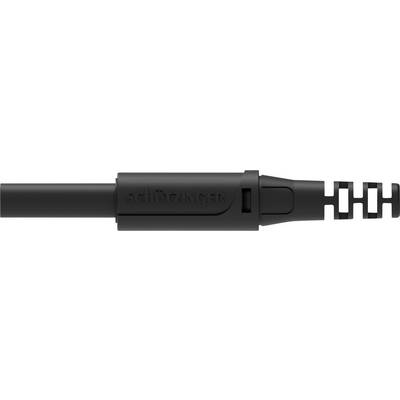 Connecteur noir à broche avec inscription latérale 'Schützinger'.