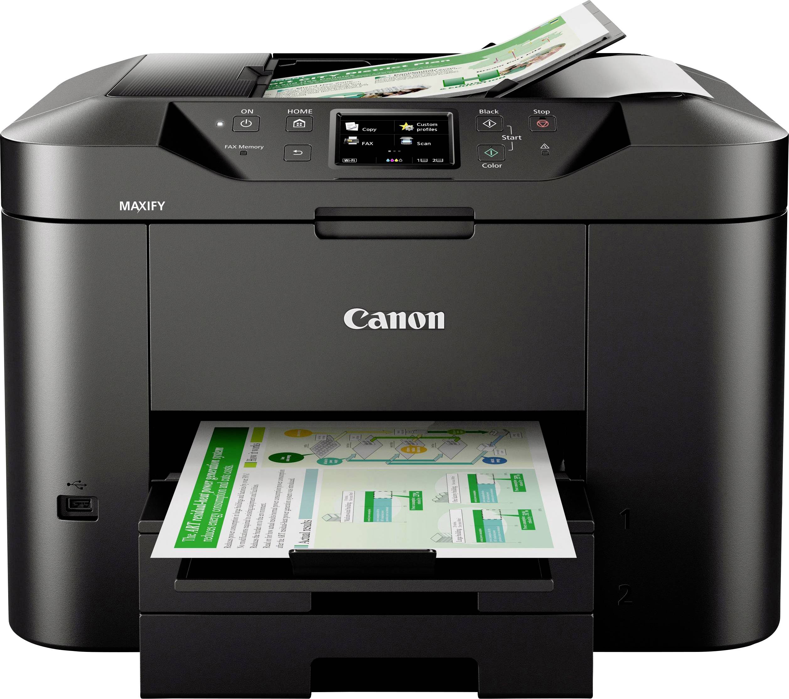 Canon MAXIFY MB2750 4 ipm b/n 15.5 ipm col Imprimante multifonction jet d'encre couleur A4 réseau, Wi-Fi, recto-verso, c