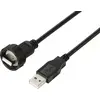 Câble USB 2.0 avec prise USB-A vers prise IP67 USB-A, 0,5 m TC-E13T-MU2-MWA/NWA-0.5PV-S Câble en plastique étanche TC-13543536 TRU COMPONENTS Contenu: 1 pc(s)