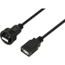 Câble USB 2.0 avec prise USB-A vers prise IP67 USB-A, 0,5 m TC-E13T-MU2-MWA/FU2-NWA-0.5PV-S Câble en plastique étanche T