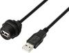 Câble USB 2.0 avec prise USB-A vers prise IP67 USB-A, 0,5 m TC-E13T-FU2-PWF/MU2-NWA-0.5PV-S Câble en plastique étanche TC-13543544 TRU COMPONENTS Contenu: 1 pc(s)