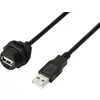 Câble USB 2.0 avec prise USB-A vers prise IP67 USB-A, 0,5 m TC-E13T-FU2-PWF/MU2-NWA-0.5PV-S Câble en plastique étanche TC-13543544 TRU COMPONENTS Contenu: 1 pc(s)