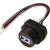 Prise USB 2.0 pour montage arrière avec câble IP67 (fileté) 0,1 m TC-E13T-FU2-PWF-0.1PV Câble en plastique étanche TC-13543556 TRU COMPONENTS Contenu: 1 pc(s)