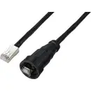 TRU COMPONENTS TC-E13T-MR5-MCA/NCA-0.5PV-S Câble RJ45 droit, IP67 (filetage), CAT5E, 0,5 m TC-13543628 Nombre de pôles 8