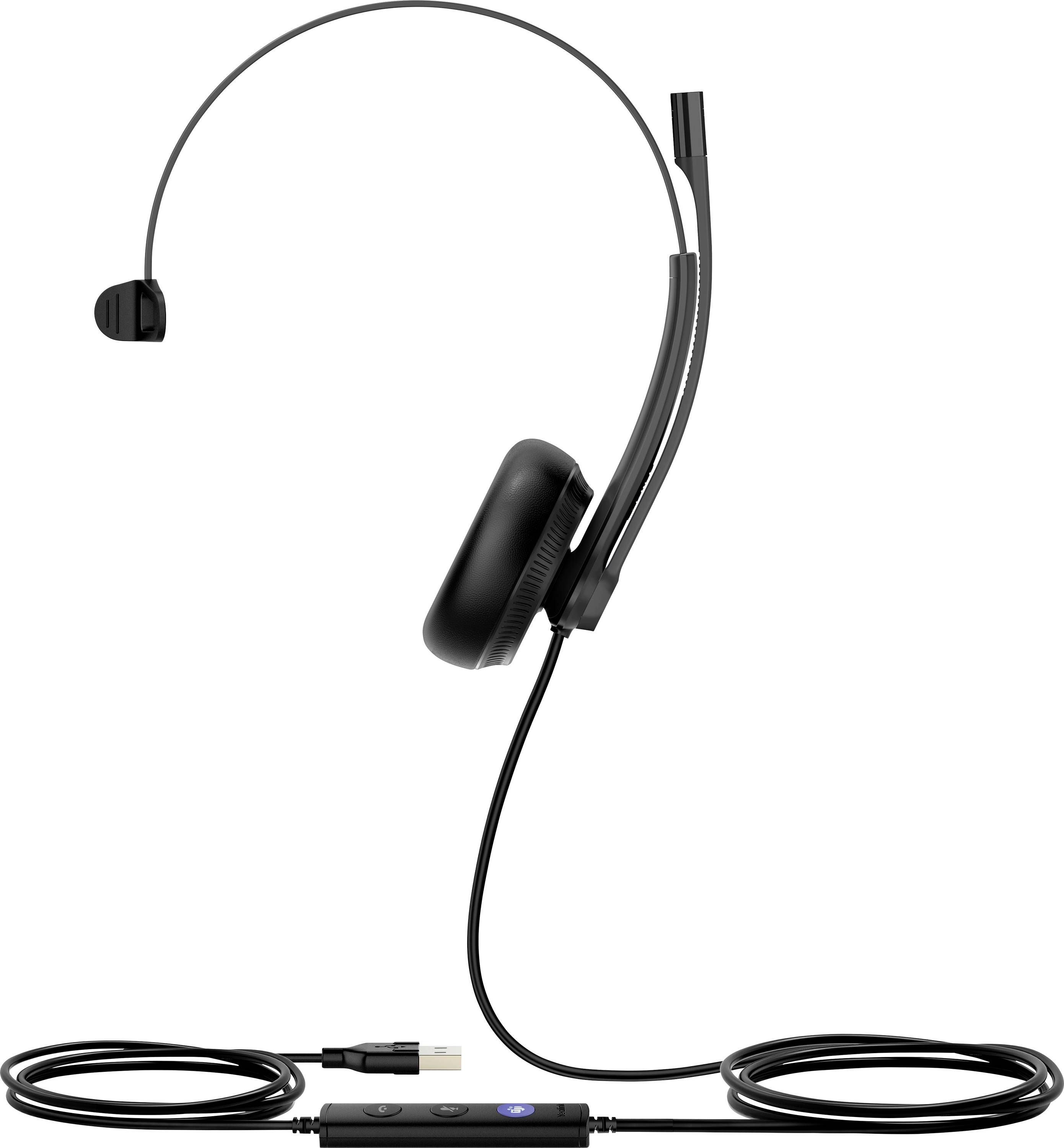 Yealink Yealink USB Headset UH34 Mono Teams Micro-casque supra-auriculaire filaire Mono noir Suppression du bruit du mic-0