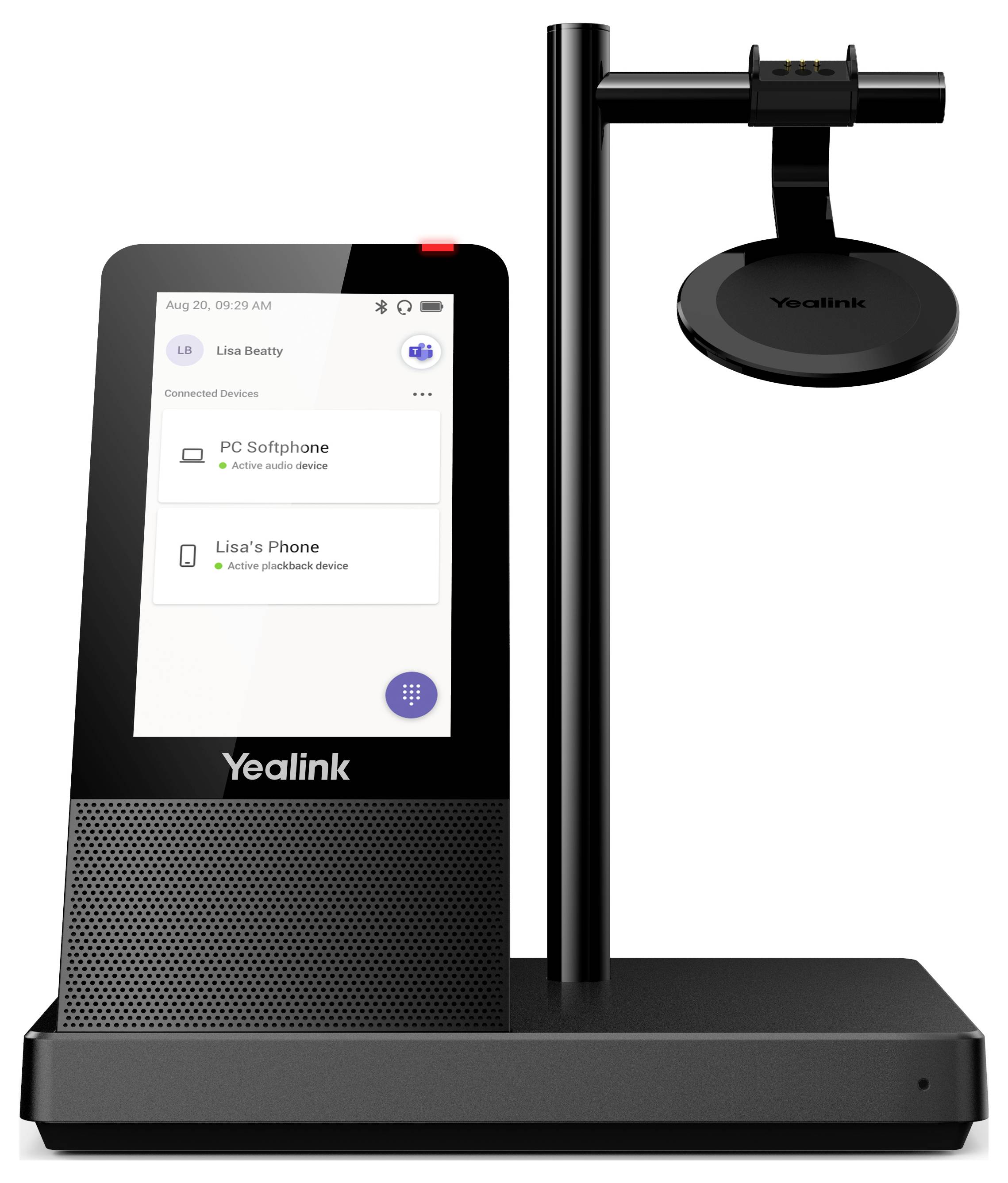 Yealink Yealink DECT Headset WH66 Mono Teams Micro-casque supra-auriculaire DECT Mono noir téléphone-4