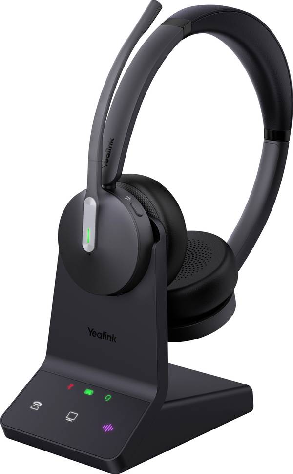 Yealink Yealink Headset WH64 Dual UC  Micro-casque supra-auriculaire Bluetooth Stereo noir Suppression du bruit du microphone volume réglable ordinateur
