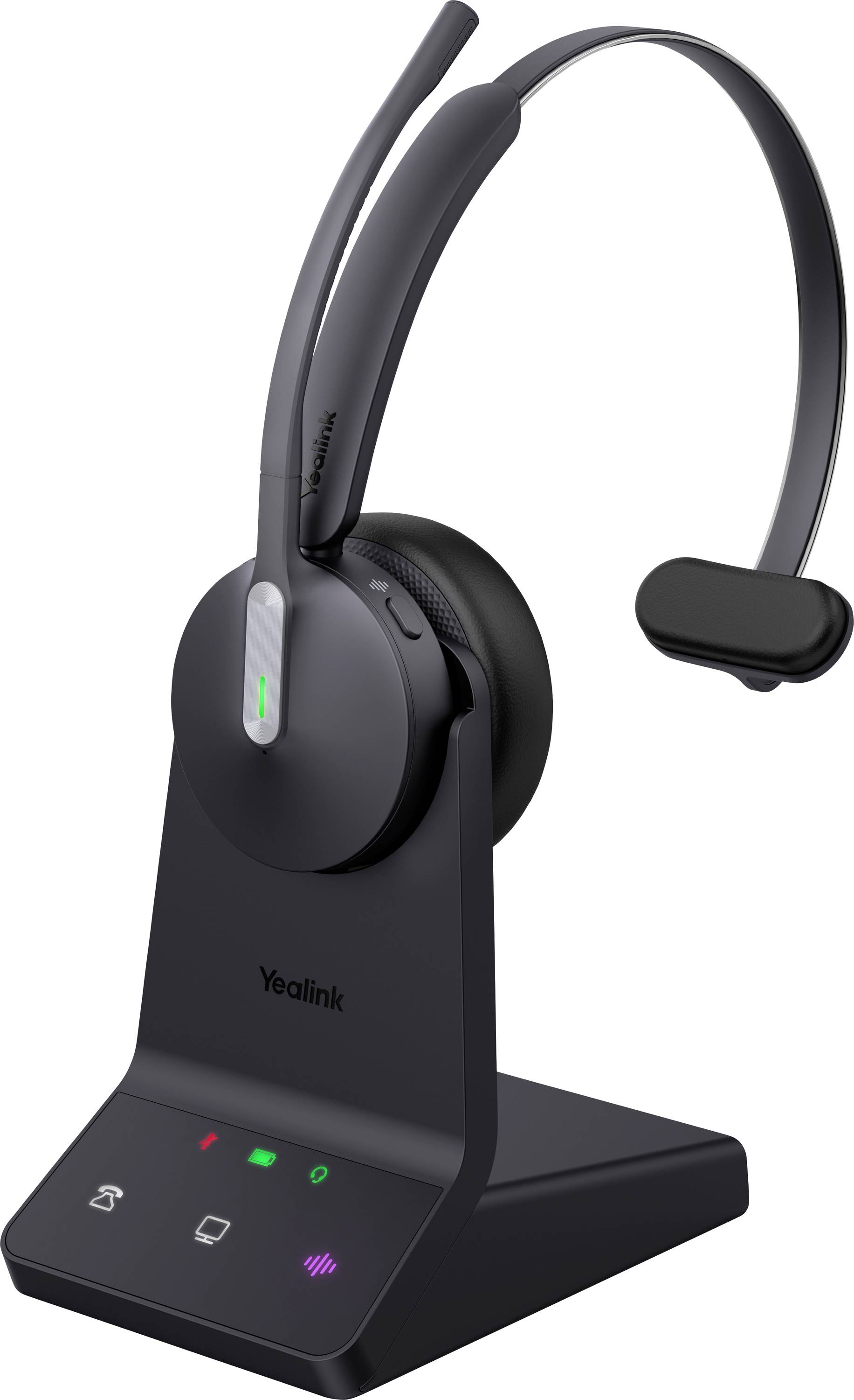 Yealink Yealink Headset WH64 Mono UC Micro-casque supra-auriculaire sans fil Mono noir Suppression du bruit du microphon-0