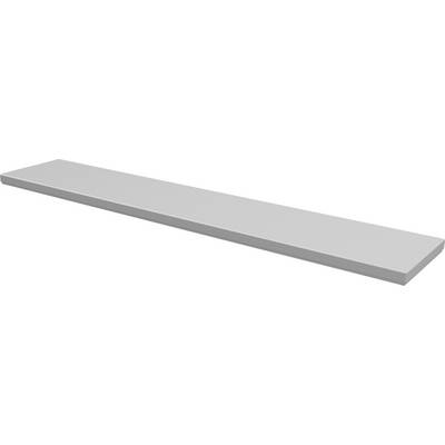 Une longue planche rectangulaire de teinte grise neutre, probablement utilisée à des fins de construction ou de design de mobilier.