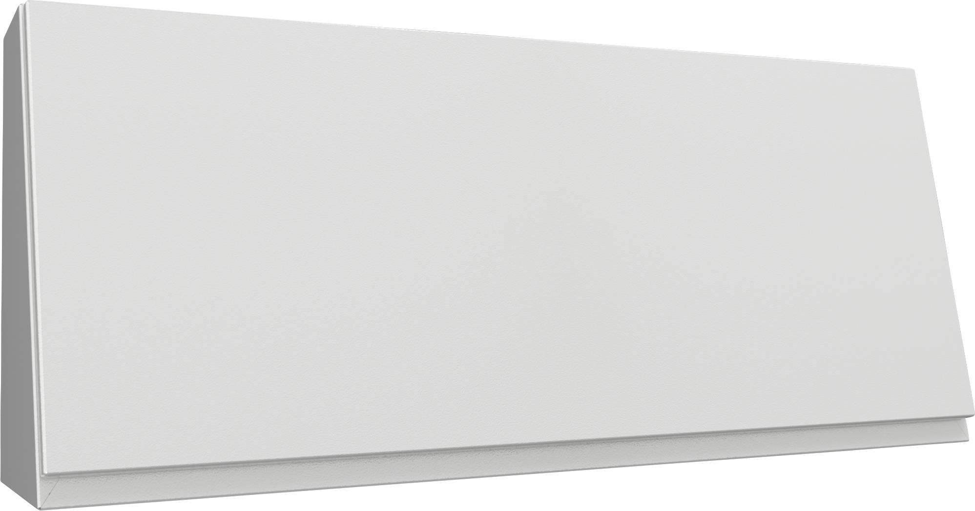 Un enveloppe rectangulaire gris neutre sur un fond blanc.