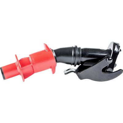 Un adaptateur de siège auto Isofix en noir et rouge. La construction présente un mécanisme de fixation sécurisée dans un véhicule.