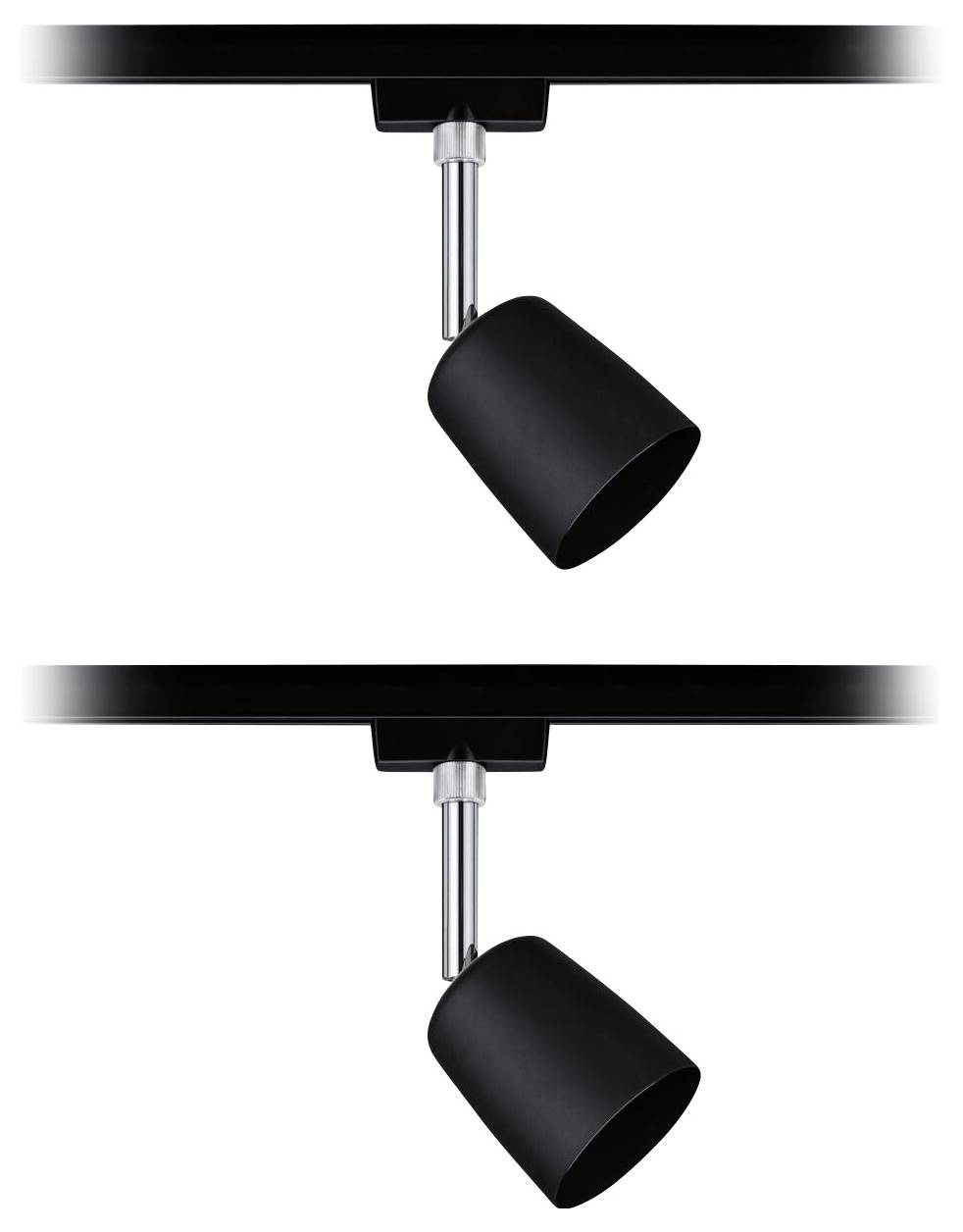Paulmann 41303 Système d'éclairage sur rail HT URail GU10 10 W LED noir (mat), chrome-1