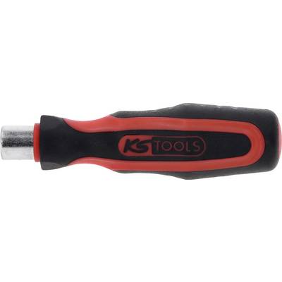 Petite poignée de tournevis au design noir et rouge portant l'inscription 'KS Tools' sur le côté.