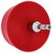 Disque abrasif rond, rouge, avec une tige métallique au centre. Texte 'Max. 7000 tr/min'. Adapté pour les outils de meulage.