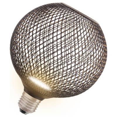 Ampoule à filament en forme de sphère, diffusant une lumière chaleureuse. Idéale pour les espaces intérieurs décoratifs.