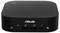 Un mini PC noir avec le logo Asus. Sur la façade se trouvent un bouton marche/arrêt, deux ports USB, une prise audio et un port USB-C.