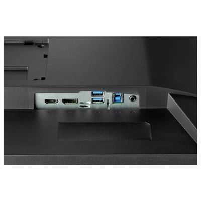 Arrière d'un moniteur avec deux ports HDMI, deux ports USB et une prise d'alimentation.