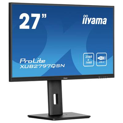 Moniteur iiyama de 27 pouces, modèle 'ProLite XUB2797QSN', résolution 2560x1440 avec port USB-C.