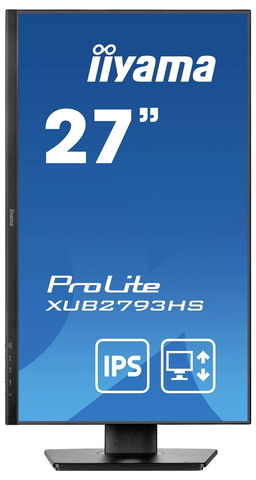 Moniteur iiyama, modèle 'ProLite XUB2793HS', 27 pouces, avec écran pivotant et technologie IPS.