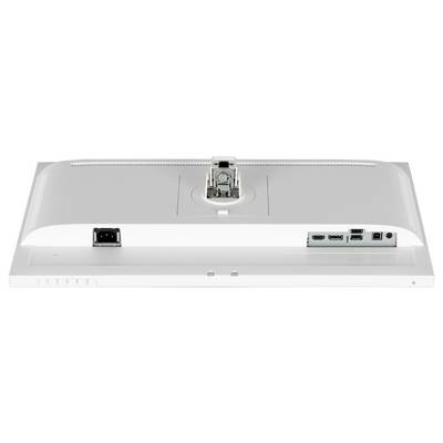 Vue arrière d'un moniteur avec ses connexions : alimentation électrique, ports HDMI, DVI et USB.