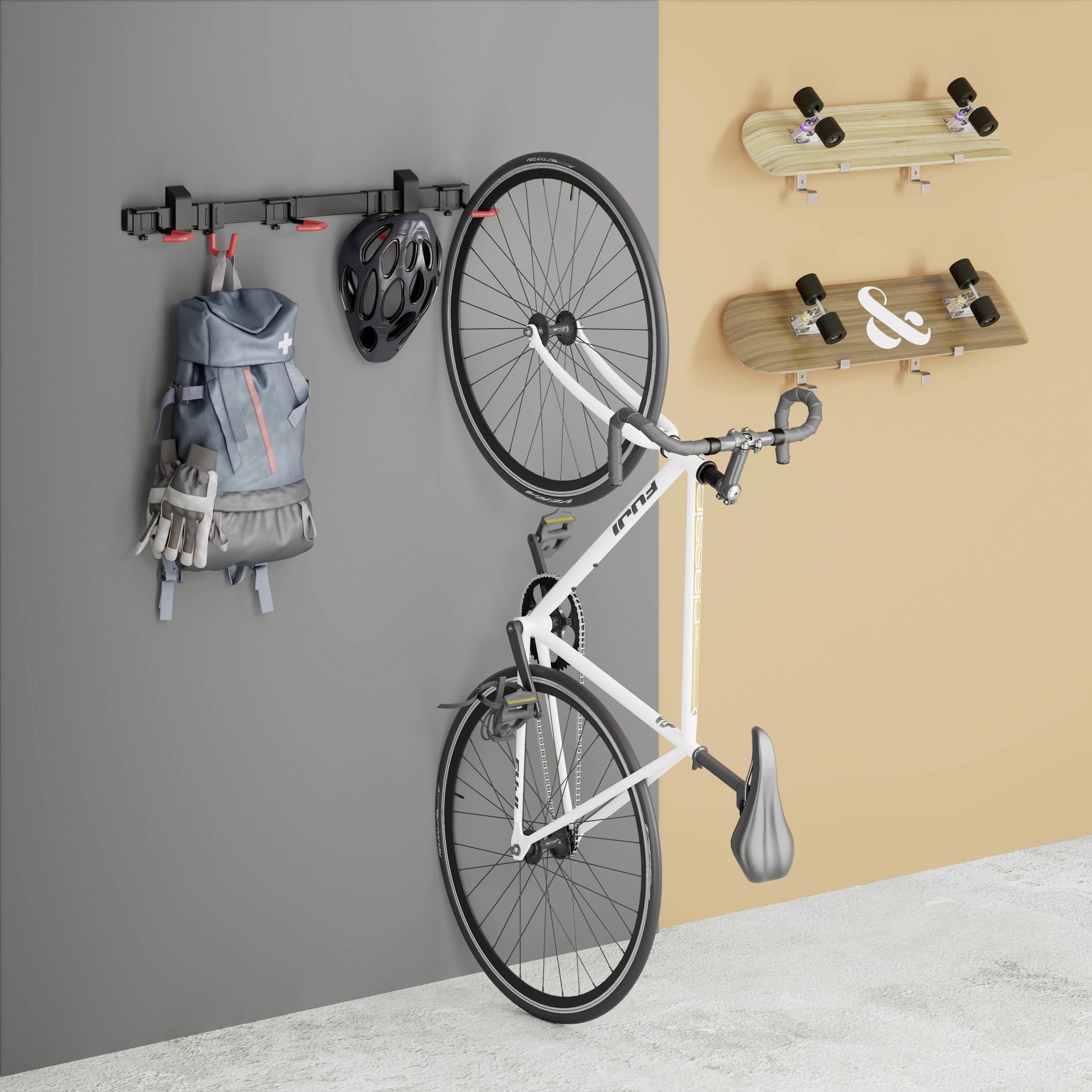 Elevar LBM09-03 Support mural pour vélo Nombre de positions réglables=3 acier, plastique noir-5