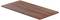 Plateau de table rectangulaire en bois avec un grain de bois brun.