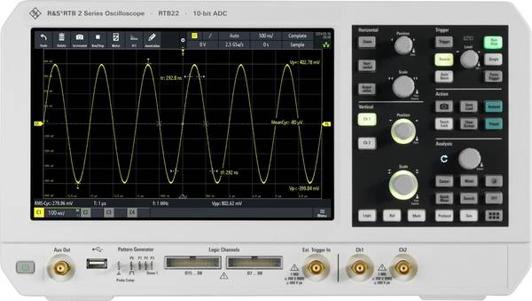 Oscilloscope numérique Rohde & Schwarz R&S®RTB24-70  70 MHz   20 Mpts 10 bits signal mixte (MSO)