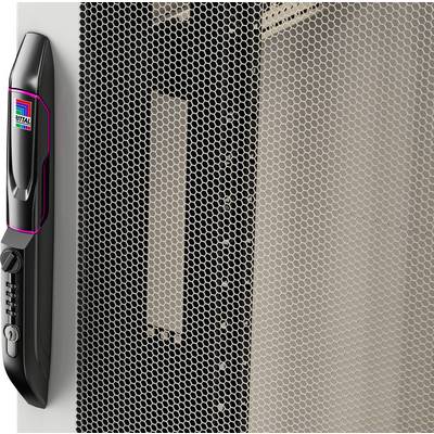 Une grille avec une serrure numérique sur le côté, montrant un design et une technologie modernes.