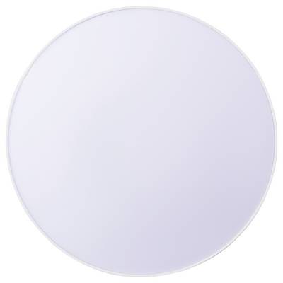 Un objet circulaire rond et blanc sur un fond uni, ressemblant à un disque lisse et plat.