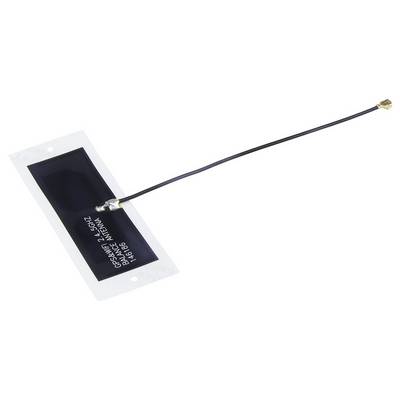 Une antenne patch noire de 2,4 GHz avec un long câble et un connecteur métallique, adaptée aux appareils de communication sans fil.