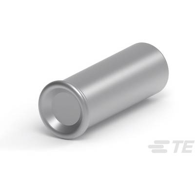 Cylindre métallique, semblable à une batterie, sur fond blanc.