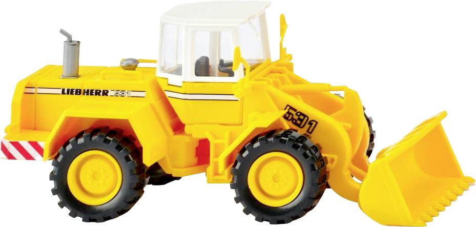 Wiking 065110 H0 Modèle réduit de véhicule de construction Liebherr Chargeuse sur pneus L 531, jaune-auto