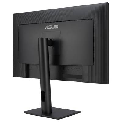 Dos d'un moniteur ASUS posé sur un socle noir.