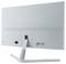 Un moniteur d'ordinateur blanc vu de dos, avec des ports HDMI et USB-C visibles, ainsi qu'un socle de stabilisation.