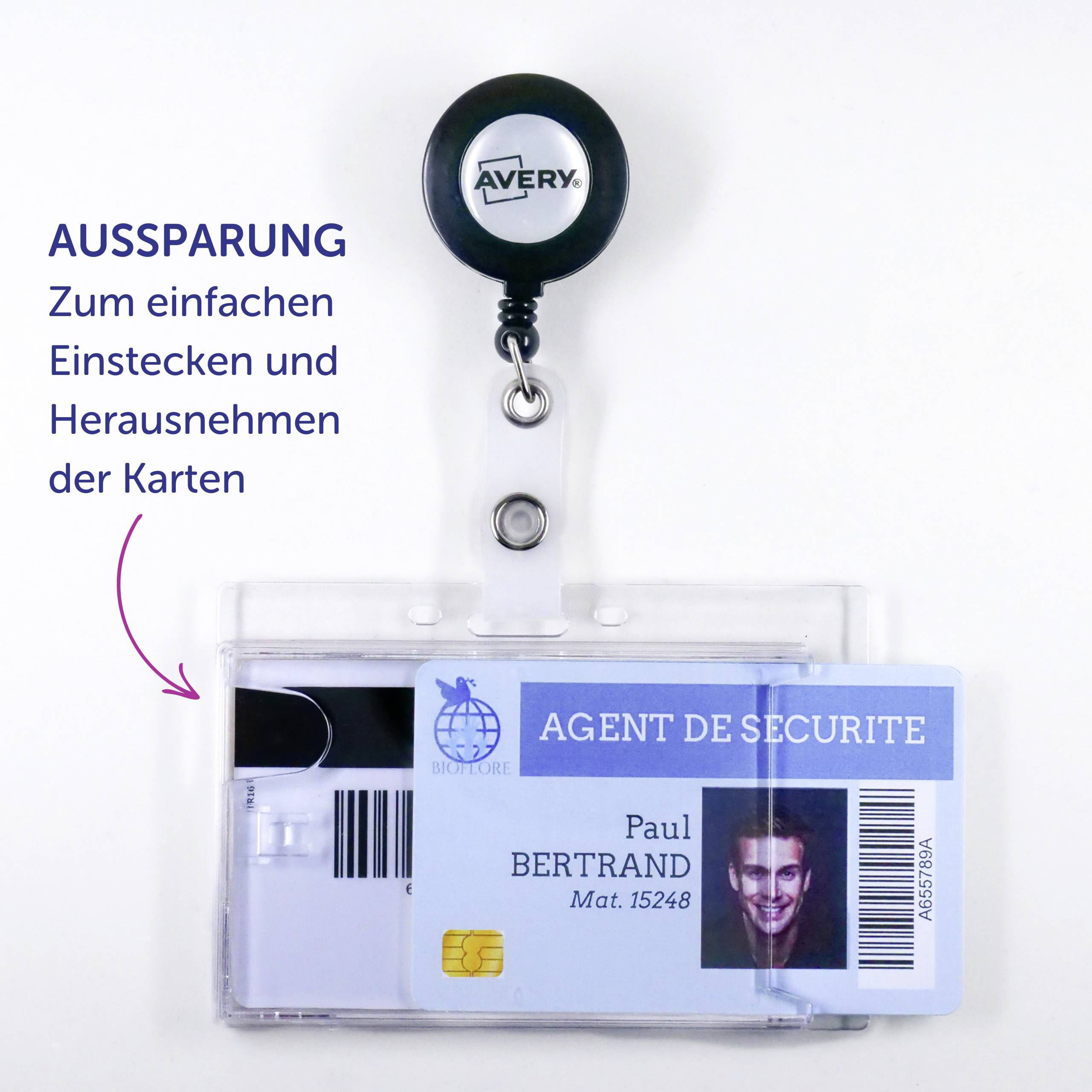 Avery-Zweckform 4827 Pochette pour carte d'identité (l x H) 90 mm x 54 mm 10 pc(s)-6