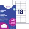 Avery-Zweckform DPC6530A-10 Étiquette à insérer pour badge 65 mm x 30 mm blanc