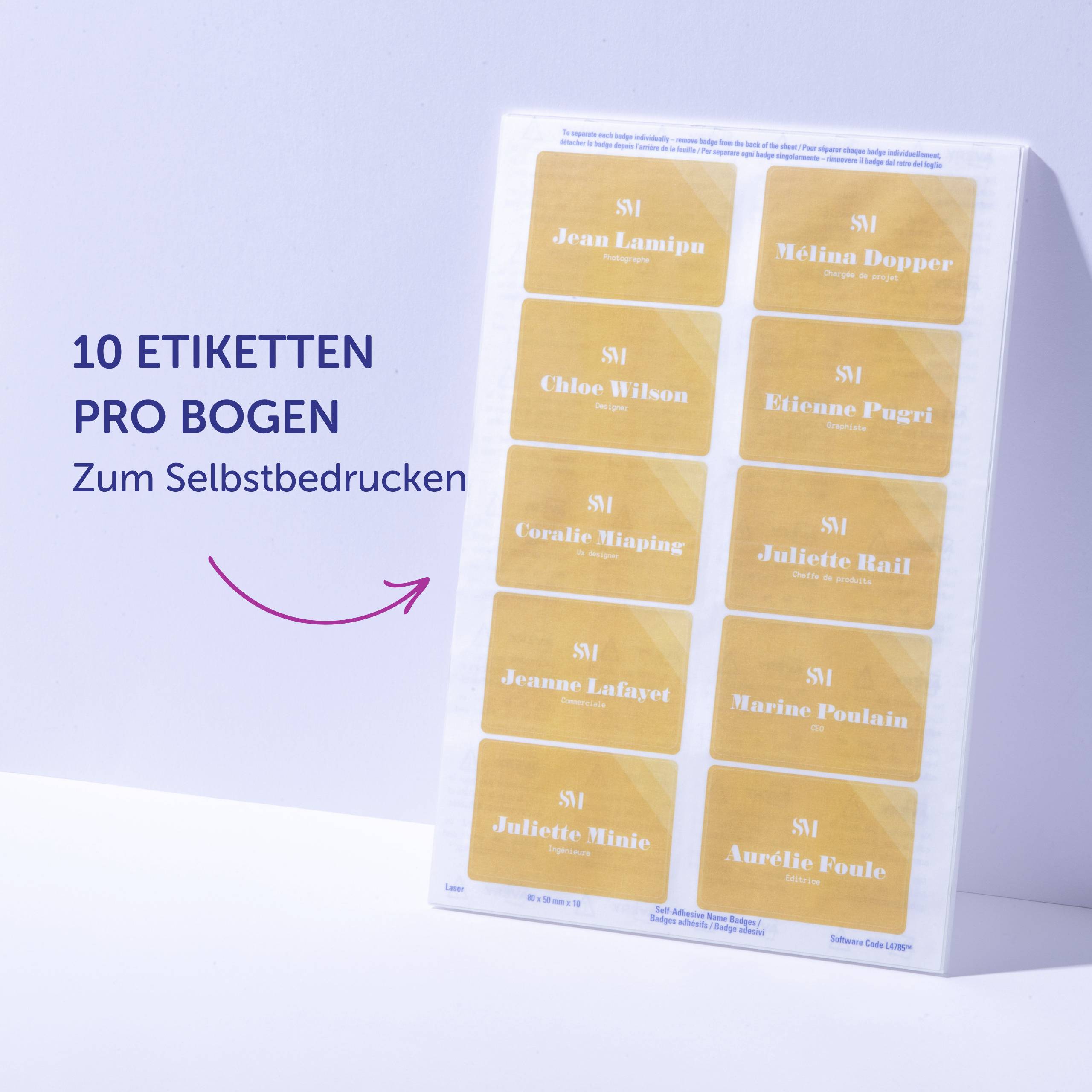 Avery-Zweckform J4785-20 Porte-badge Kennzeichnungsetiketten (l x H) 80 mm x 50 mm 200 pc(s)-11