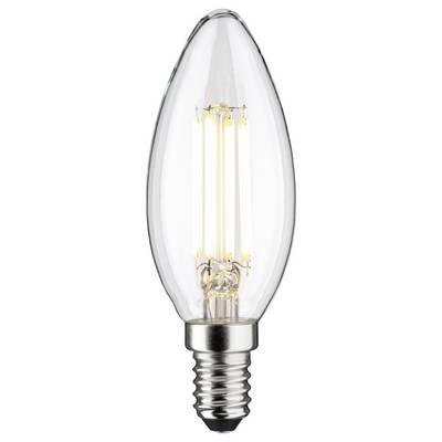 Une ampoule unique en forme de bougie avec des filaments apparents, adaptée à l'éclairage décoratif.