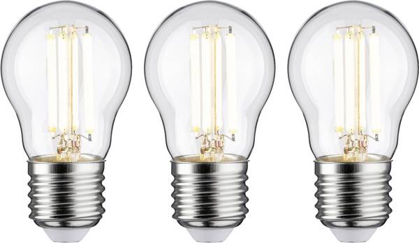 Paulmann 29215 LED CEE A (A - G) E27 forme de goutte 2.5 W blanc chaud (Ø x H) 45 mm x 80 mm  3 pc(s)