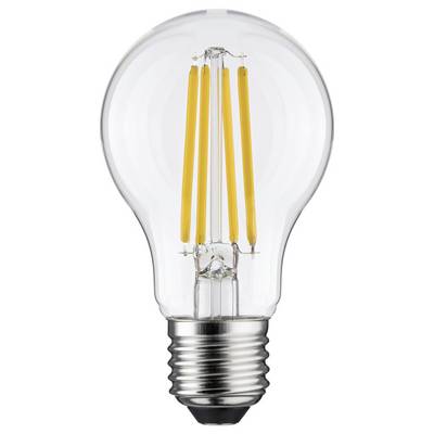 Une ampoule LED à culot E27 avec des filaments jaunes apparents.