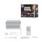 Bande LED Full-Line COB Basic Set 3m avec télécommande, bloc d'alimentation et câble de connexion. L'emballage présente les effets lumineux et les spécifications.