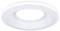 Plafonnier blanc rond avec une fine bande LED périphérique, adapté aux espaces intérieurs modernes.
