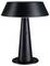 Une lampe de table moderne en noir avec une base conique et un abat-jour rond. Elle apporte une touche élégante et contemporaine à une pièce.