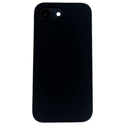 Un étui de smartphone noir avec une ouverture pour appareil photo dans le coin supérieur gauche.