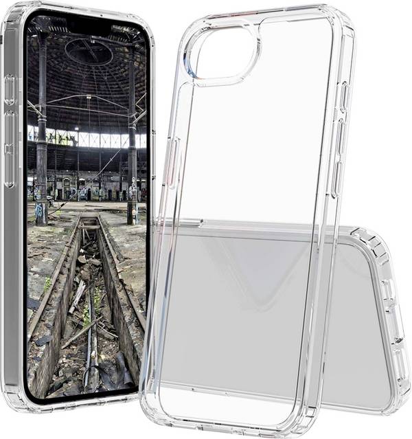 JT Berlin Pankow Clear Coque arrière Apple iPhone 17e, iPhone 16e transparent chargement par induction, résistant aux chocs 11111